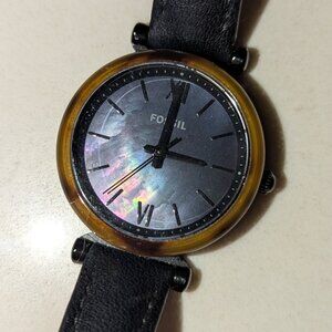 Fossil Black Iridescent Watch